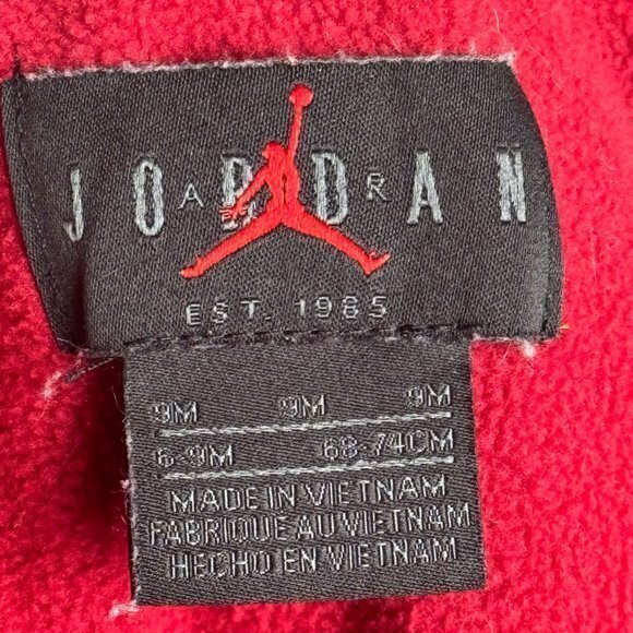 Jordan Infant Baby 9m Red Zip Front Jumpman Puffer Snowsuit 556578 - Picture 8 of 9